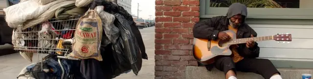 Бездомный мужчина в Сан-Франциско