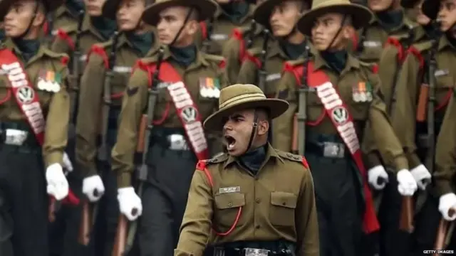 गोरखा सैनिकहरूको एउटा समूह। 
