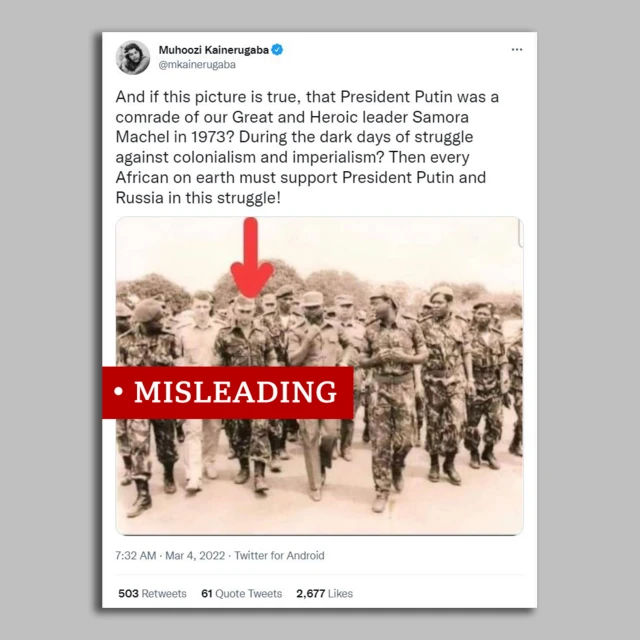 Screengrab of misleading tweet by Museveni's son Muhoozi Kainerugaba