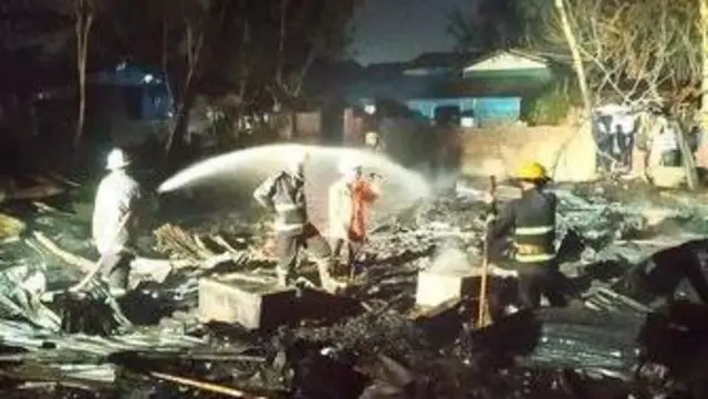 Yangon Fire broke out