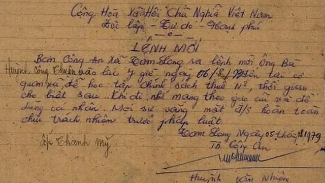 Có "lệnh mời" từ năm 1979 vẫn được lưu giữ được trao giải.