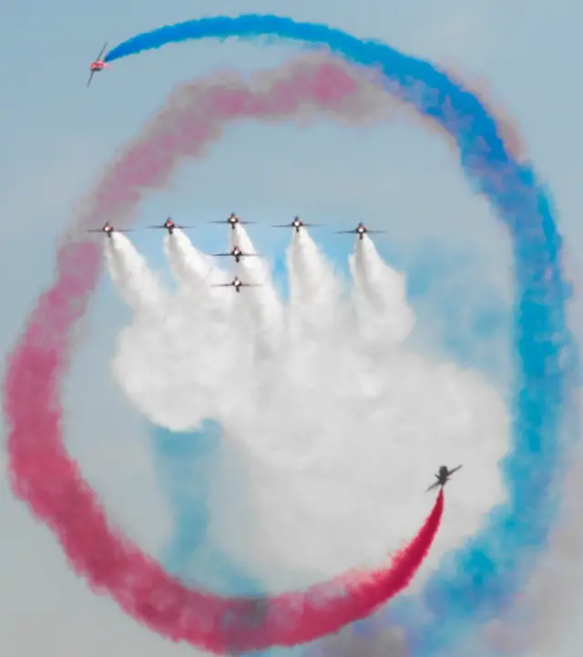 Fighter jets in the sky