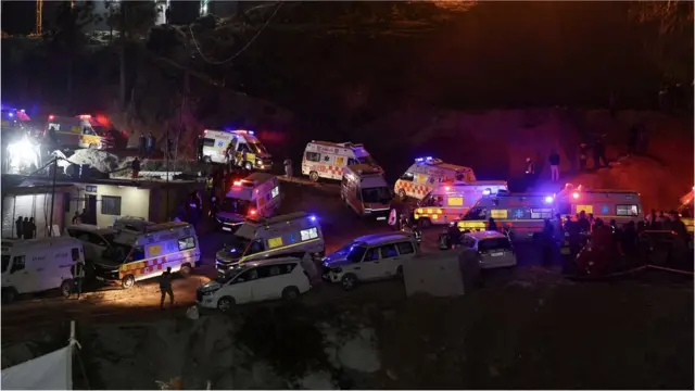 Rescue operations continue at the site where workers are trapped after a tunnel collapsed, in Uttarkashi, India