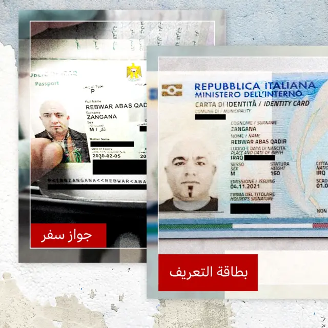 بي بي سي اطلعت على جواز سفر المهرب العراقي واسمه الحركي 