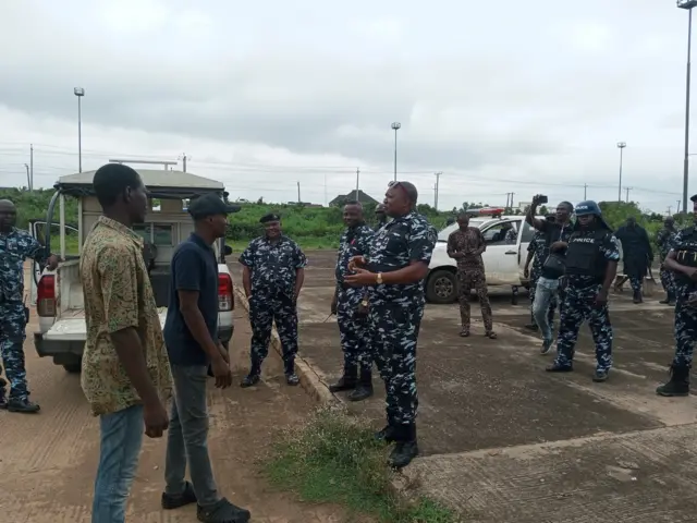 Àwọn ọlọ́pàá ní gbàgede ibi tó yẹ kí ìwọ́de ti wáyé ní Kwara