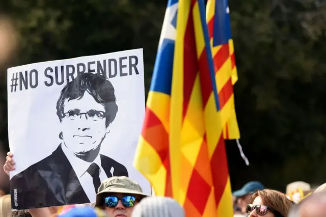 Pancarta de Puigdemont.