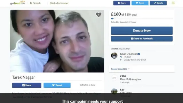 يقوم اصدقاء نجار بحملة تبرعات لدفع تكاليف علاجه