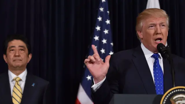 Синдзо Абе и Дональд Трамп