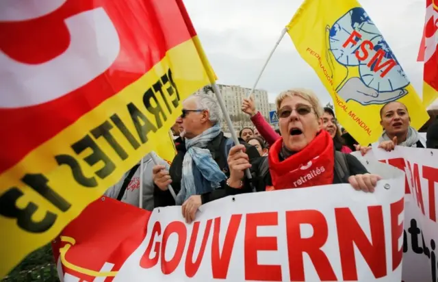 A union demonstration in Marseille