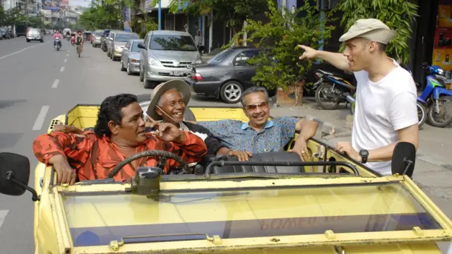 Pictured: Safit Pardede, Anwar Congo, Adi Zulkadry, Joshua Oppenheimer