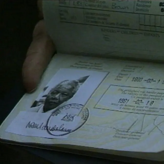 Pasaporte, Mandela