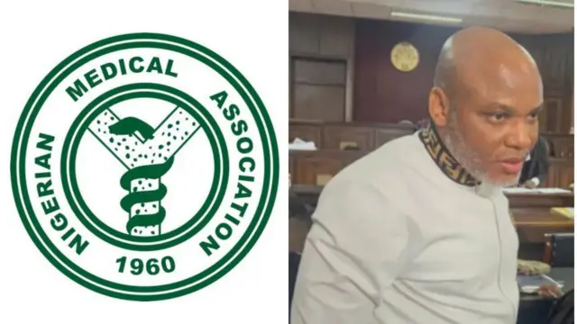 Njirimara otu Nigerian Medical Association (NMA) na onyendu otu Indigenous People of Biafra (Ipob) bụ Nnamdi Kanu
