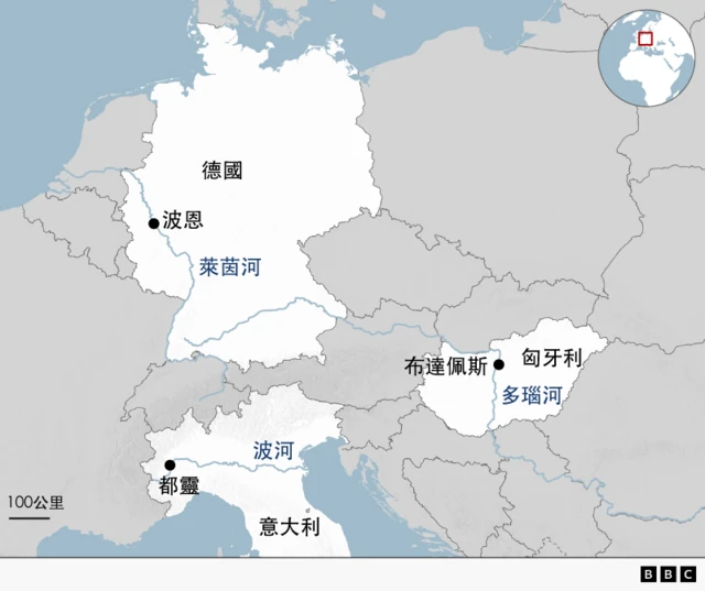 歐洲河流分布