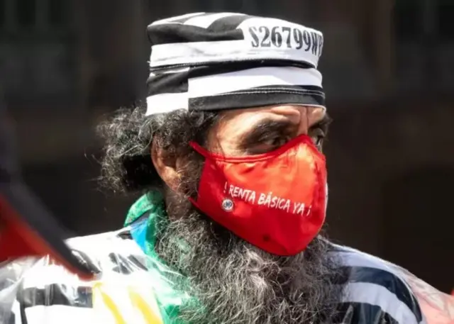 Personne masquée lors du Covid-19.