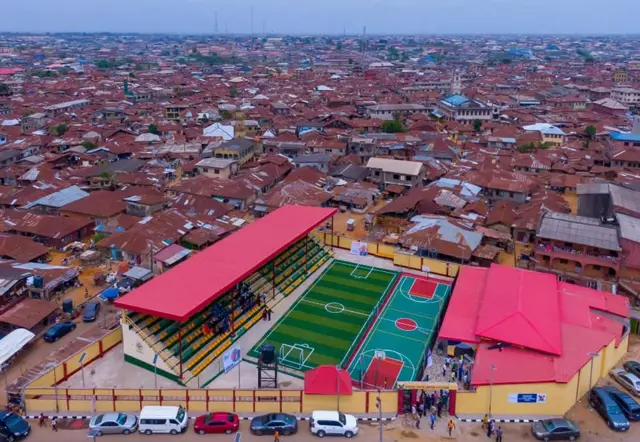 Foto of mini football pitch goment built for local community