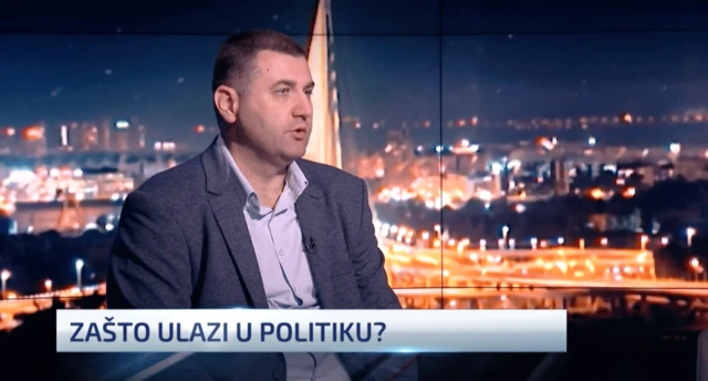 Один из задержанных Новица Антич в эфире телеканала N1