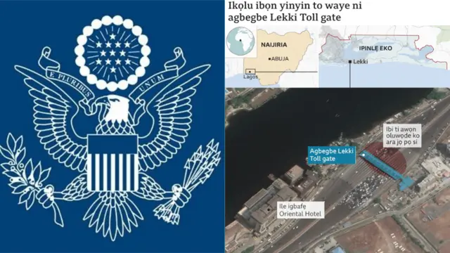 Aworan ilẹ Amẹrika ati ibudo Lekki Toll gate