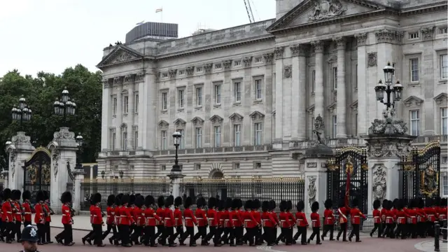 白金汉宫前的欢迎仪式