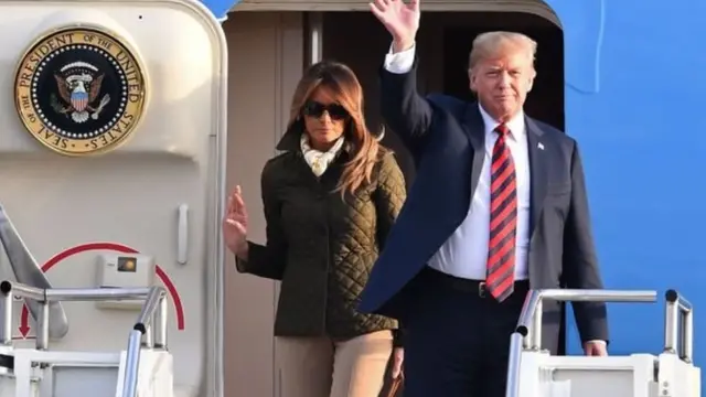 ترامب وميلانيا في اسكتلندا