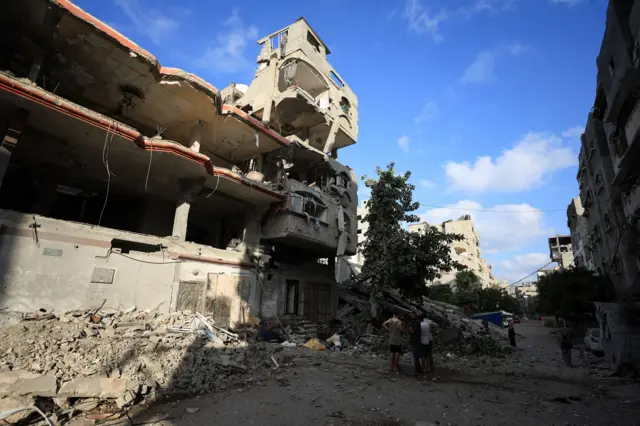 موقع غارة إسرائيلية في مدينة غزة في 7 أغسطس/آب 2025