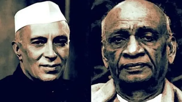ਜਵਾਹਰ ਲਾਲ ਨਹਿਰੂ ਤੇ ਸਰਦਾਰ ਪਟੇਲ ਦਾ ਕੋਲਾਜ
