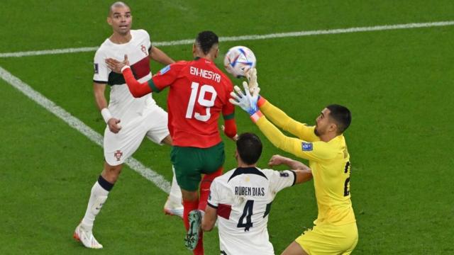 Gol de Marruecos ante Portugal el sábado 10 de diciembre.