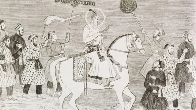 ঘোড়ার পিঠে সওয়ার সম্রাট আওরঙ্গজেব 