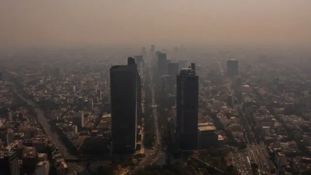 Vista aérea da Cidade do México