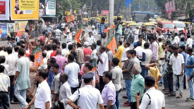 पश्चिम बंगाल में बीजेपी की रैली