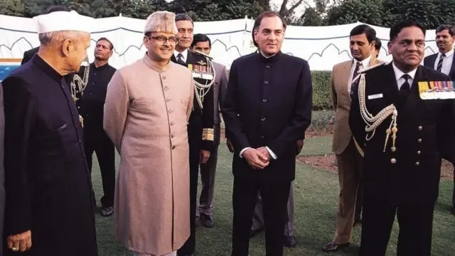 शंकर दयाल शर्मा, वीपी सिंह और राजीव गांधी
