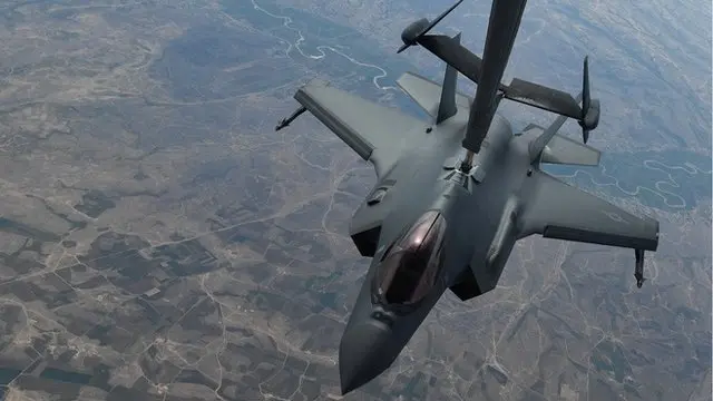 دو فروند هواپیمای پیشرفته اف-۳۵ در حوزه سنتکام دست به عملیات زدند