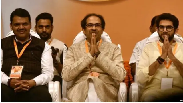 उद्धव ठाकरे, देवेंद्र फडणवीस, आदित्य ठाकरे