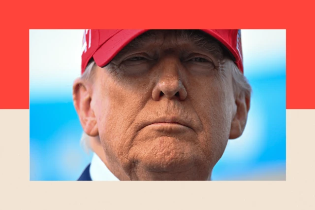 Close up image of US President Donald Trump 