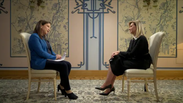 BBC chief international correspondent Lyse Doucet and first lady of Ukraine, Olena Zelenska