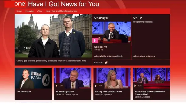 《新闻问答》节目的BBC官网截图