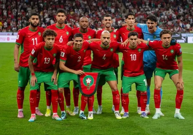 Photo de l'équipe nationale du Maroc lors du match du groupe E des éliminatoires de la Coupe du Monde de la FIFA 2026 contre le Niger au Complexe Sportif Prince Moulay Abdallah de Rabat, le 5 septembre 2025.