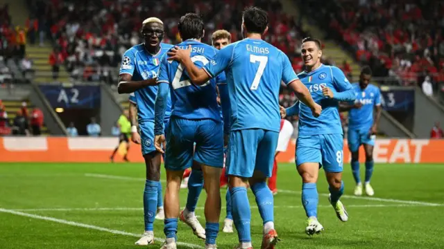 Napoli win dia champions League match against Braga