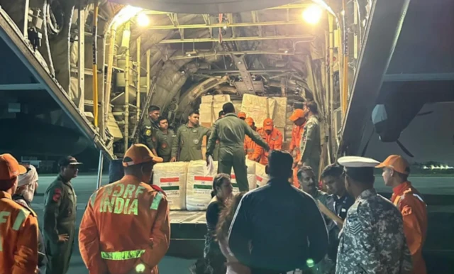 भारतले सहायता सामग्री पठाएको छ