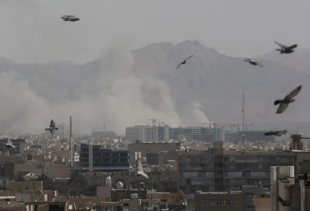 তেহরানের বিভিন্ন স্থানে বিস্ফোরণ হয় শনিবার