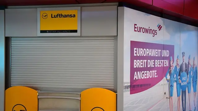 Закрытый киоск Lufthansa