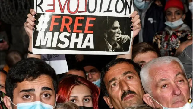 Акция в поддержку бывшего президента Грузии в Тбилиси