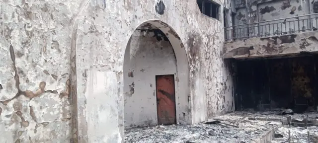 Foto of di Kogi State House of Assembly wey fire burn