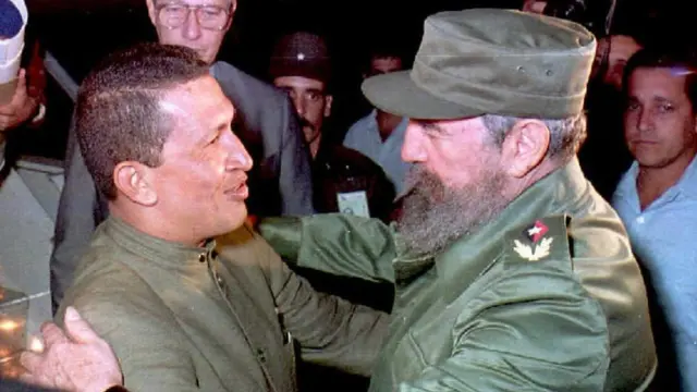 Hugo Chávez y Fidel Castro