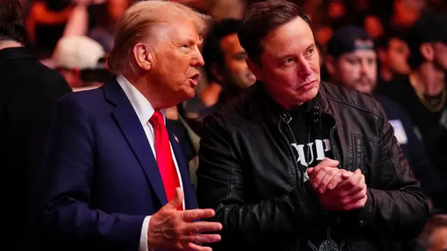 Aarẹ Donald Trump ati Elon Musk.
