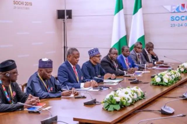 Nigeria delegate inside side meeting wit Russia delegates