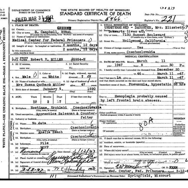 Certificado de defunción