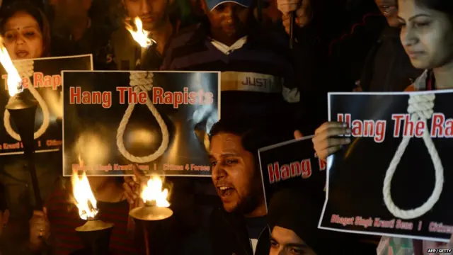 a protest following the gang-rape of a student in New Delhi