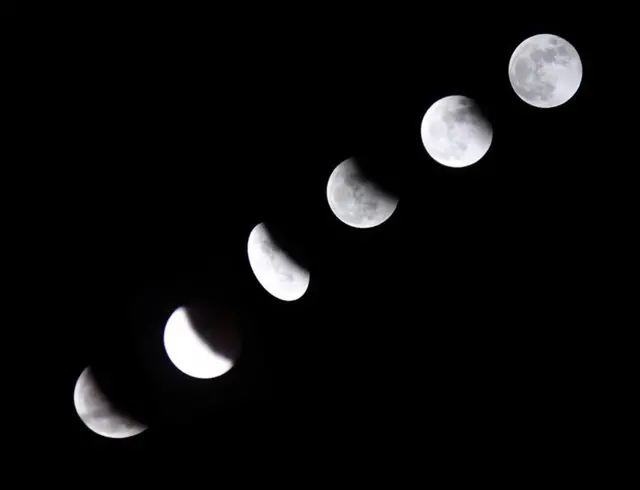 चंद्राच्या वेगवेगळ्या छटा