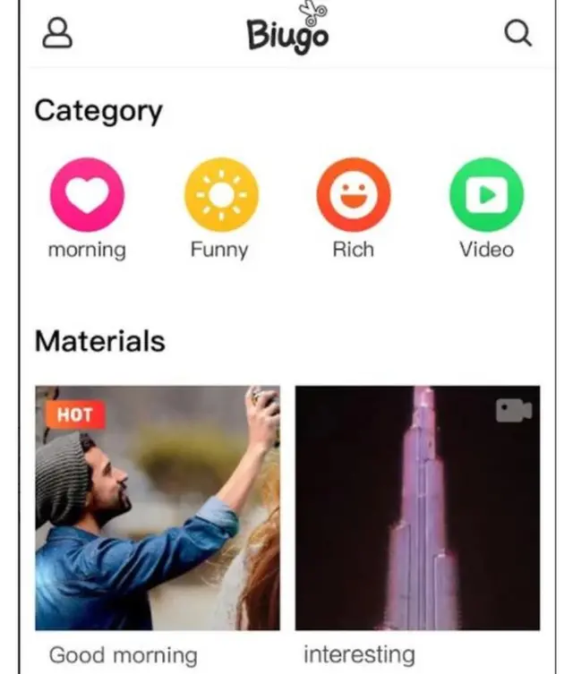 వీడియోలు తయారు చేయటానికి, ఎడిట్ చేయటానికి ఉపయోగించే అప్లికేషన్ Biugo