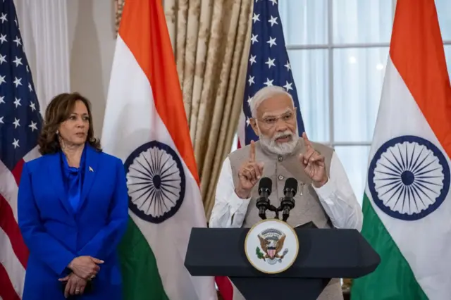 कमला हैरिस और पीएम मोदी